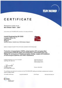 Certificate BS OHSAS 18001 2007